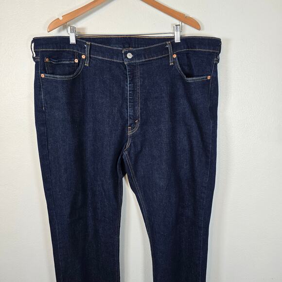 Levis 541 Athletic Taper Jeans Mens 44X32 Dark Wash Classic Casual Work Utility - Picture 3 of 6